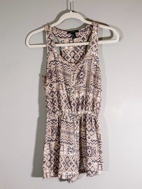 Forever 21 Aztec Sleeveless Romper Shorts Women’s Small Summer Festival Boho